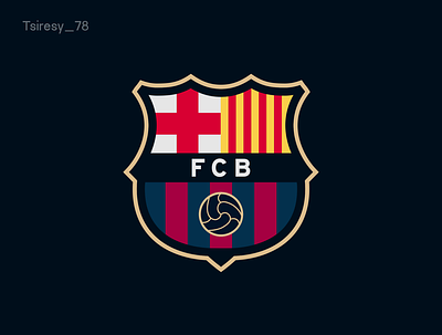 Fc Barcelone Logo Redesign barcelone blue brand brandbook branding color design flat football futbal graphic design illustration logo rebranding redesign shield soccer typography ui vector