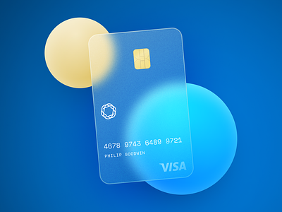 Glass Card Design background background blur blue blur card circles credit card figma finance financial glass money monospace simple tutorial