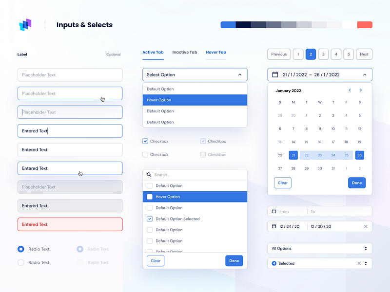 Inputs & Selects by Phil Goodwin for Unfold on Dribbble