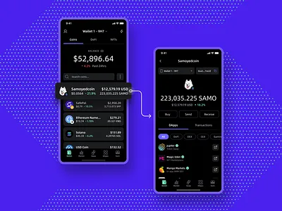 SafePal Wallet + Token Details alibaba blockchain components crypto cryptocurrency dapp interface product design samo coin software solana token detail ui ui design ux wallet app web web3