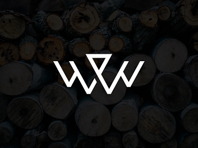 WW Logomark brand clean identity lines logo modern white wood ww