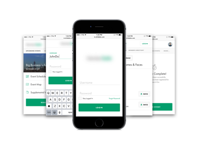 Wireframes to Design app clean design green iphone login ui ux web white