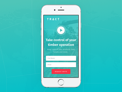 TRACT™ Sales Page branding fira sans landing page logo mobile rwd sales page teal timber ui