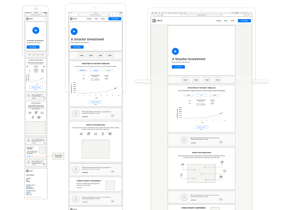 New IFCO Landing Page Wireframes aiux desktop ifco landing mobile play seedlings tree trees ux wireframes wires