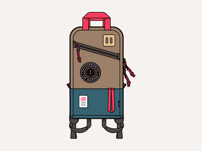 TOPO Trip Pack Illustration backpack design epicurrence icon illustration montues office pack topo