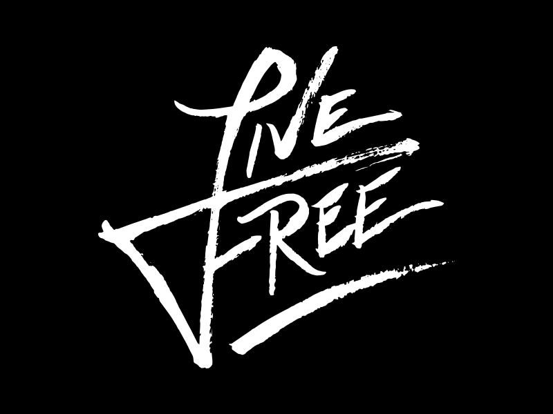 "Live Free" T-Shirt Concept bible black brush free galatians ministry pen rift script scripture shirt sketch