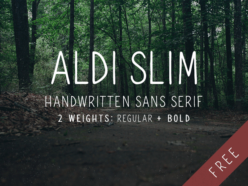 Free Font: ALDI SLIM aldi display font free freebie glyphs handdrawn handwritten sans type typeface typography