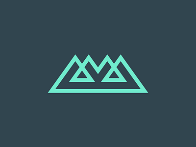 Whatahya say? ama branding concept geometric idea identity lines logo mountains seafoam triangle