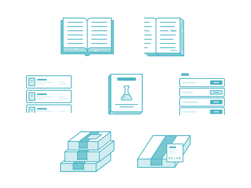 Book Illustrations book box boxes document icon illustration list package science text textbook wireframe