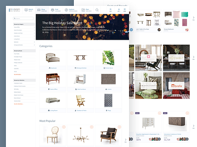 TDN Shop (Main) furniture grid online store shop source sans pro tiles ui ux website