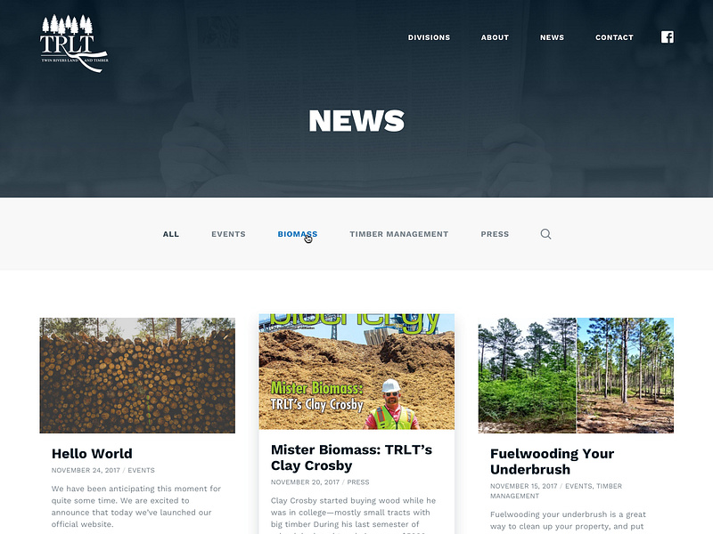 Twin Rivers Website UI by Phil Goodwin for Venn Collective on Dribbble
