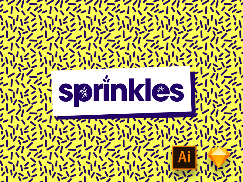 "Sprinkles" Pattern (FREEBIE) 90s free freebie illustrator pattern resource sketch sketch app sprinkles tiled vector wallpaper