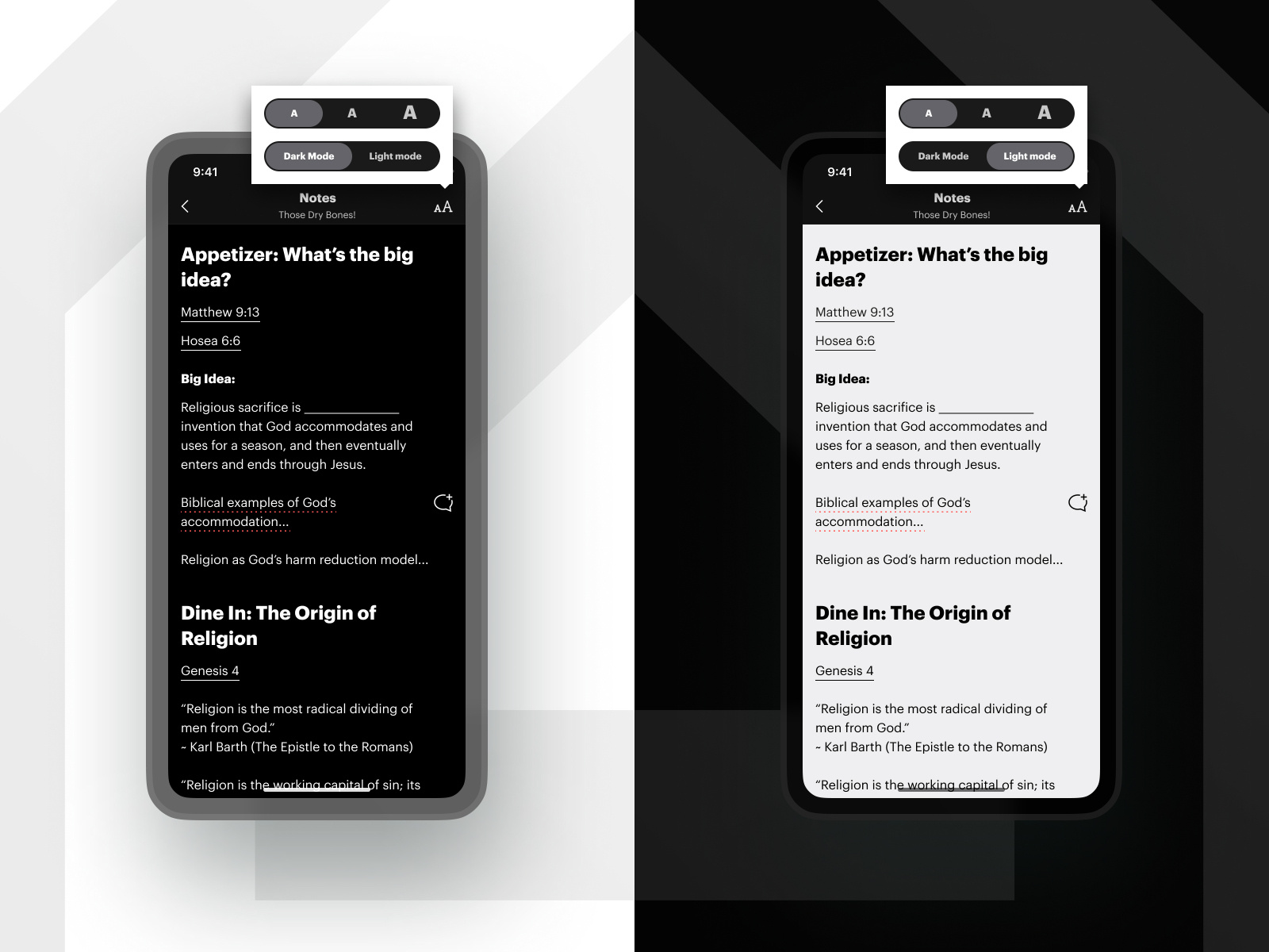 Notes - Light/Dark Mode by Phil Goodwin for FiveBox on Dribbble