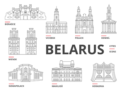 Belarus (cities) belarus cities icons