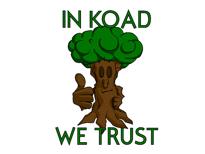In koad we trust ! arbre breizh bretagne breton brezhoneg bzh bzhg design environment forest illustration inkscape nature