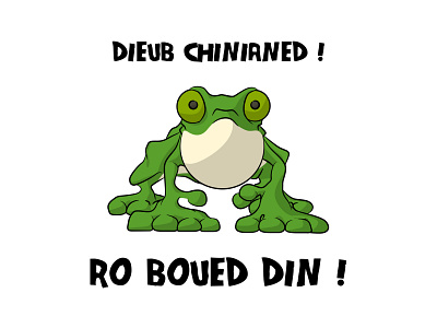Dieub chinianed ! appetit breizh bretagne breton brezhoneg bzh bzhg faim frog grenouille hunger illustration inkscape