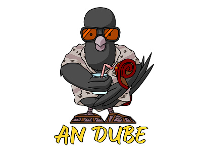 An dube big breizh bretagne breton brezhoneg bzh bzhg dube dude duke illustration inkscape lebowsky pigeon