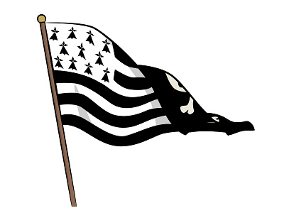 Gwenn ha Du ! breizh bretagne breton brezhoneg bzh bzhg du flag gwenn illustration inkscape joly kroaz pirate roger