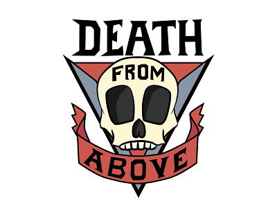 Death from Above above air army death force illustration inkscape marines military skull tattoo