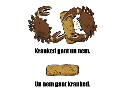 Grammar is important ! asian breizh bretagne breton brezhoneg bzh bzhg crab crabe food illustration inkscape krank nem vietnam