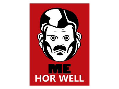 Me Hor Well 1984 big brother breizh bretagne breton brezhoneg bzh bzhg illustration inkscape orwell poster