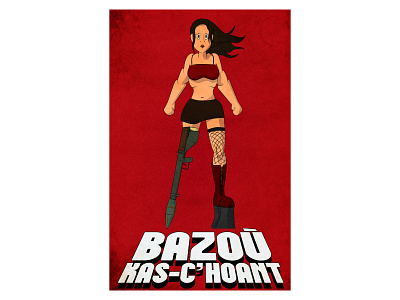 Bazoù Kas-c'hoant bazooka breizh bretagne breton brezhoneg bzh bzhg illustration inkscape leg movie planet poster rodriguez terror
