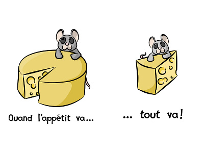 Quand l'appétit va... asterix breizh bretagne breton brezhoneg bzh bzhg cheese cleopatre egypte fromage illustration inkscape mouse souris