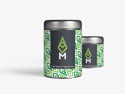 Matcha Me Packaging identity label matcha packaging pattern tea tin