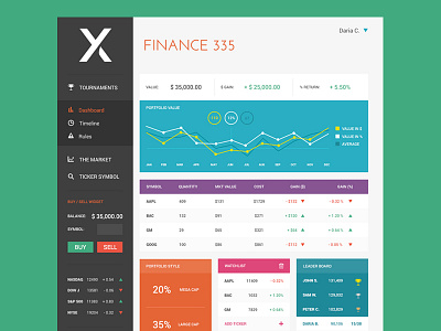 Financial Web App blocks branding colourful finance mobile design web app web design