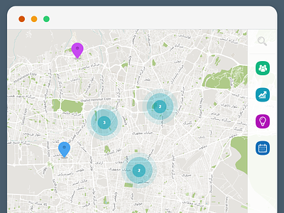 Iran startups map animate flat fullmap iran map startup tehran web