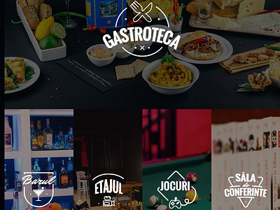 Tech Private Club Homepage bar food games gastro homepage icons private club symbol tech typography uxdesign website