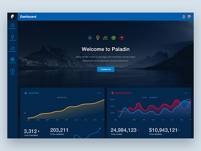 Dashboard Social Video Monetization Web App UI Design