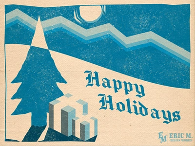 Rebound/Warm Up: Winter Landscape affinity designer christmas design graphic design illustration minimalism minimalist postcard rebound retro scenery snow snowing stylized texture vector warm up warmup winter winter scene