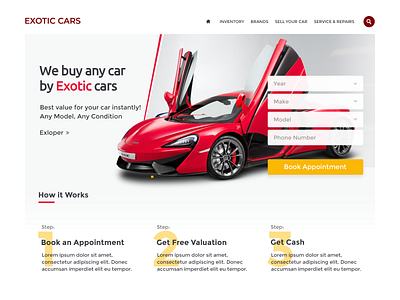 Cars Selling carservice graphic vector web design website