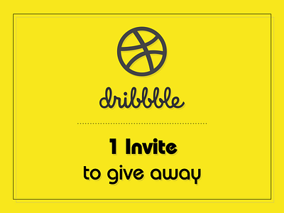Invite dribbble invite yellow
