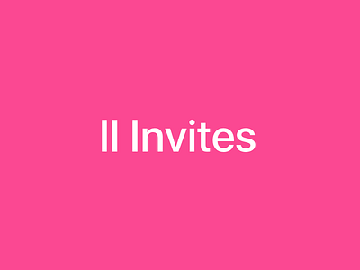 2 Invites invites