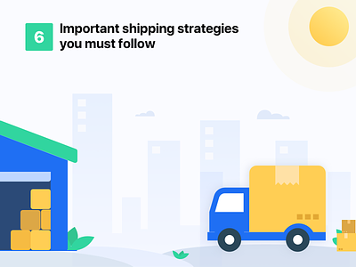 Shipping Strategy flatdesign graphic scketch shipping management vector