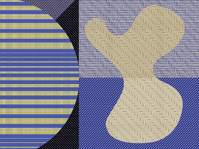Woven shapes abstract colors illustration pattern