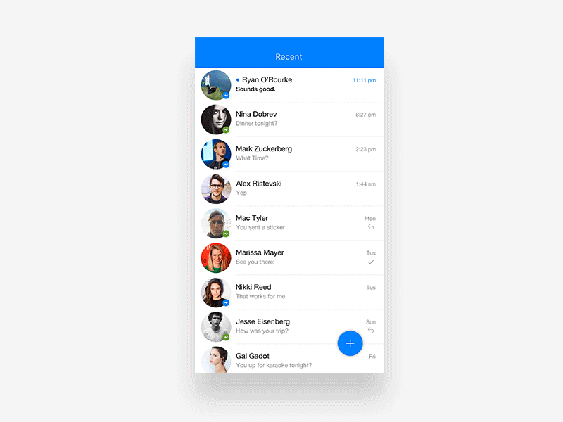Messenger app redesign design