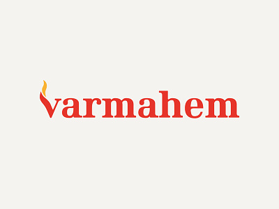 Logo - Varmahem fire logo logotype symbol warm