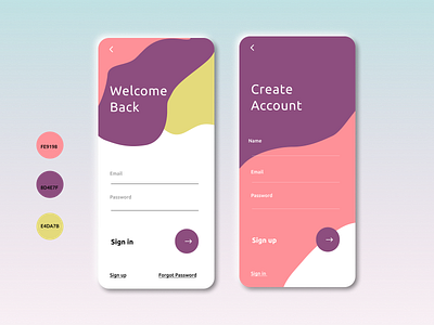 Sign in & Sign up page. app app ui branding design figma home page design landing page login page mobile ui sigin in ui web ui