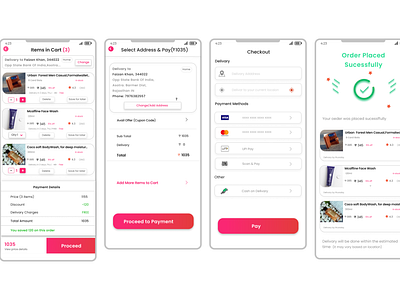 Checkout pages app ui branding checkout page delivery page design figma mobile ui ui uiux