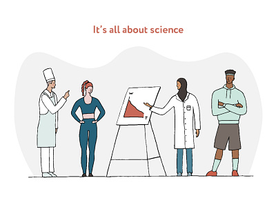 It's all about science 2d character characterdesign chef colorful doctor dribbble flat illustration procreate science simple vector