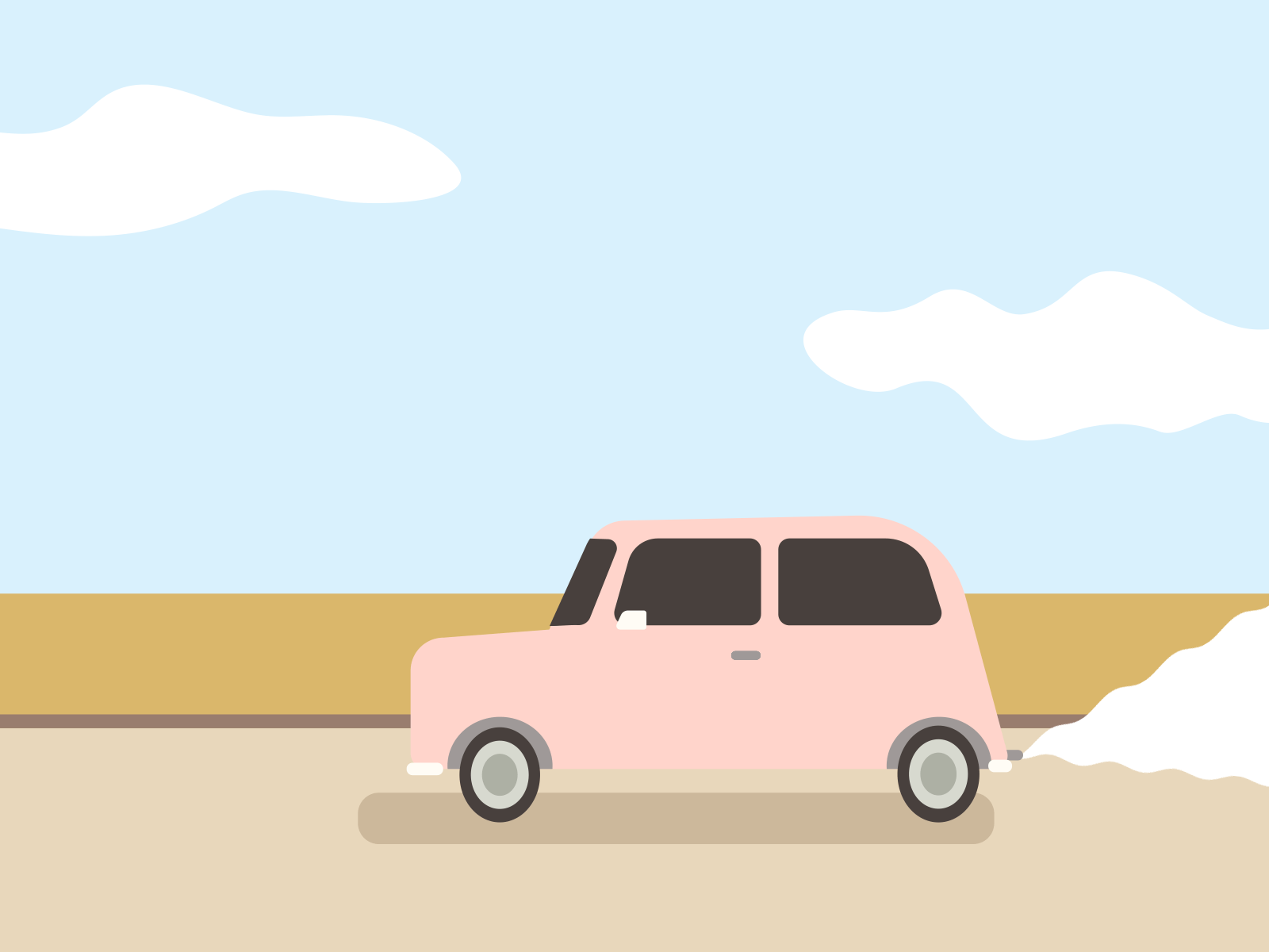 Car glitch animation car cute dribbble flat gif illustration road simple vector