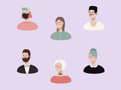 Characters 2d adobe adobe illustrator art artist artwork character characterdesign clean creative design drawing dribbble flat icon illustration simple vector