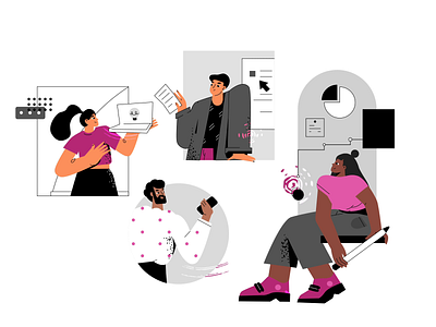 Teamwork | Animation | Collaboration With Maryia Nestsiarovich 2d aftereffects animation character cute dribbble gif illustration motion team