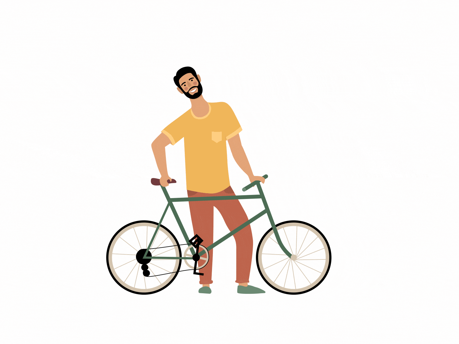 Manuel | Animation 2d animation bicycle character colorful design dribbble flat illustration motion graphics vector