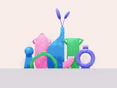 2D Composition 2d colorful composition dribbble flat illustration