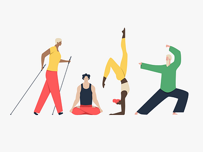 [1/4] Healthy lifestyle Illustrations for Macrovector 2d character characterdesign colors design digitalart dribbble flat healthy illustration meditation sport vector yoga