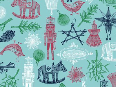 christmas wrapping paper christmas illustration pattern wrapping paper